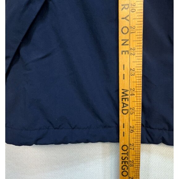 Eddie Bauer Mens Warm Windproof Vest Jacket Sze L Navy Blue Fleece Lined Pockets - Picture 2 of 9